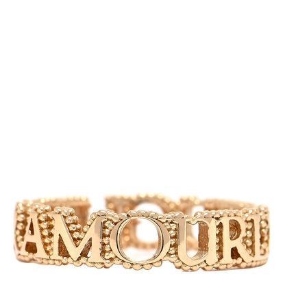 Gucci 18K Yellow Gold L'Aveugle Par Amour Ring 50 5.25 1 of 4
