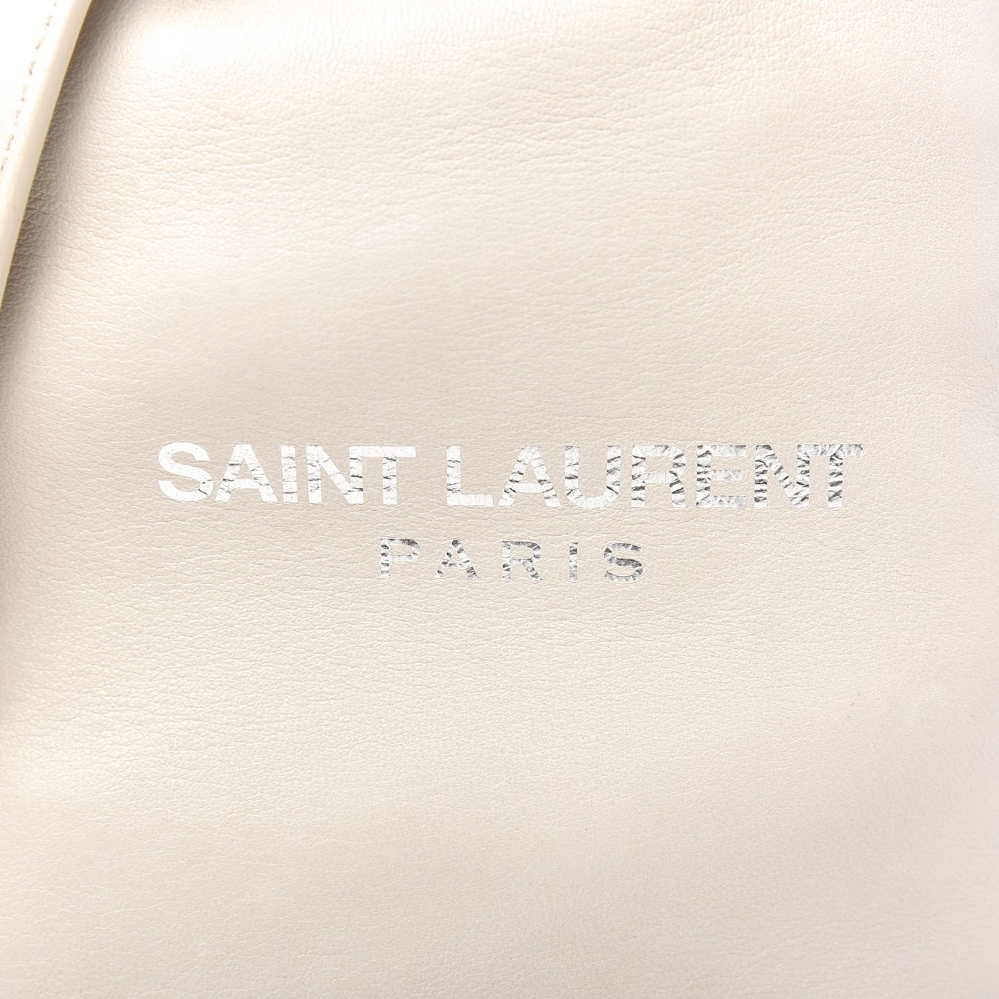 Lambskin Small Teddy Bucket Bag White