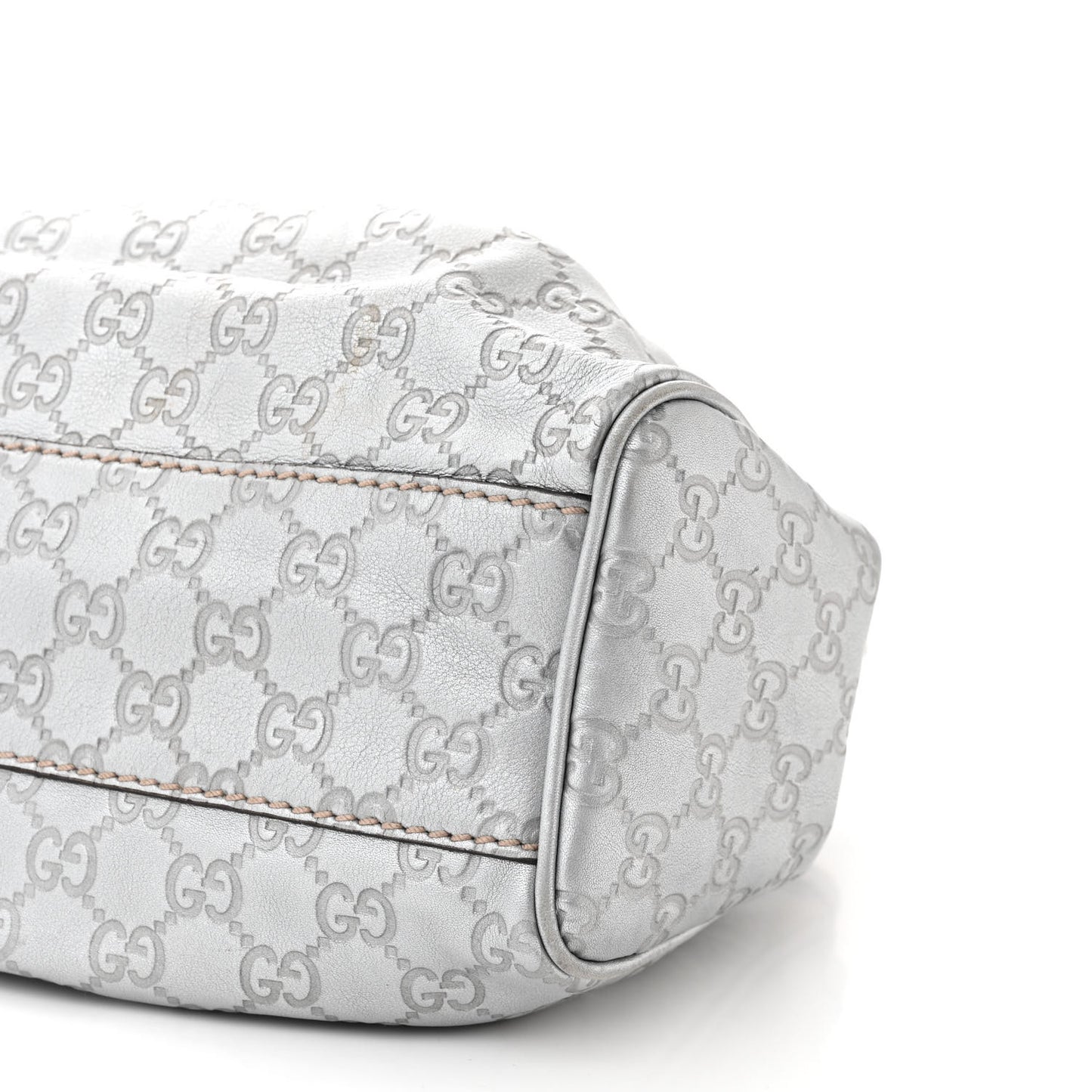 Guccissima Medium Sukey Tote Silver