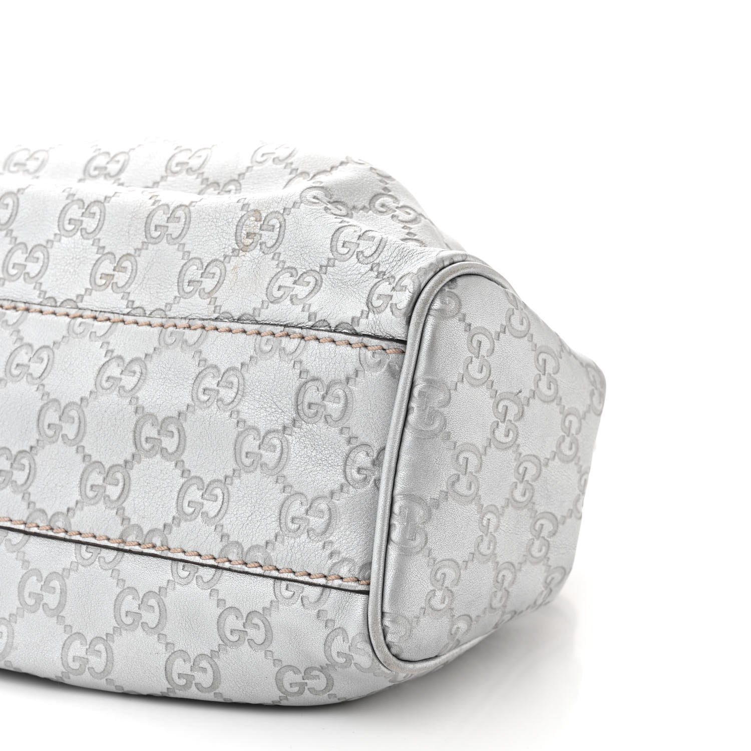 Gucci Guccissima Medium Sukey Tote Silver 10 of 12