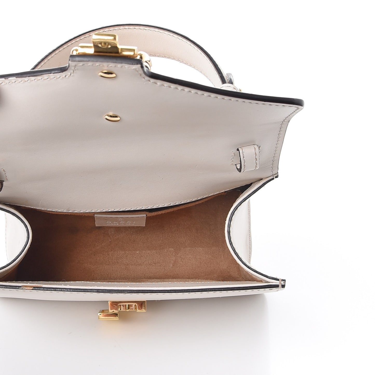 Calfskin Mini Sylvie Top Handle Bag White