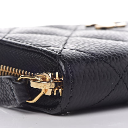 Chanel Caviar Quilted Zip Coin Purse Black 8 of 9