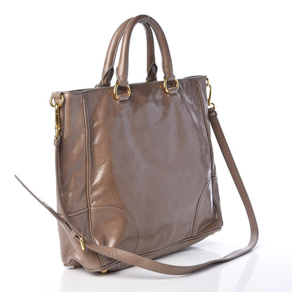 Prada Vitello Shine Tote Argilla 3 of 9