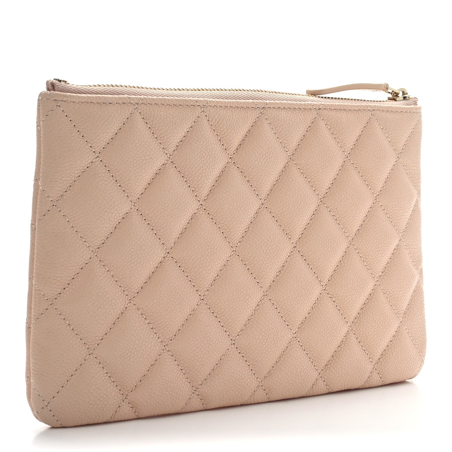 Chanel Caviar Quilted Cosmetic Case Beige 8 of 27