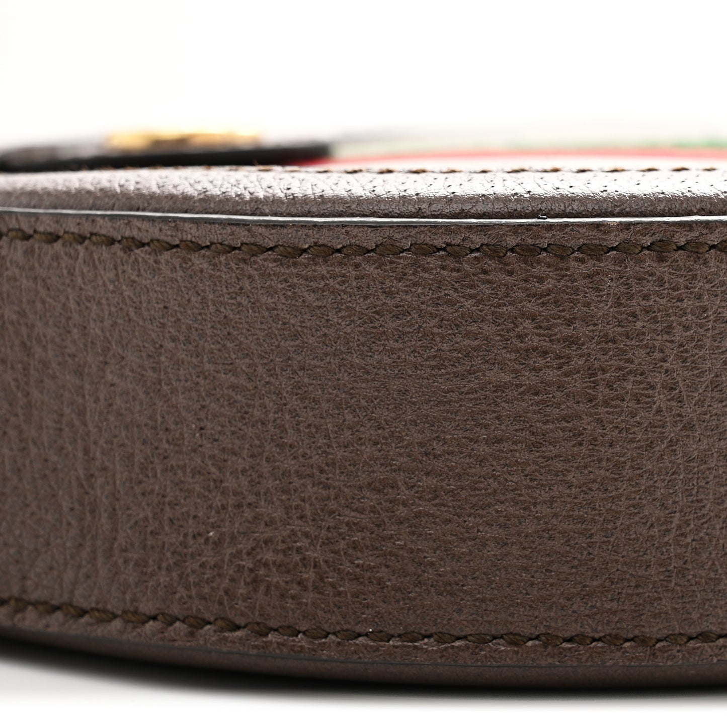 GG Supreme Monogram Web Mini Ophidia Round Shoulder Bag Brown
