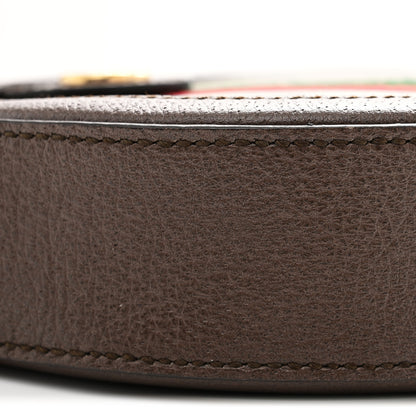 Gucci GG Supreme Monogram Web Mini Ophidia Round Shoulder Bag Brown 9 of 11