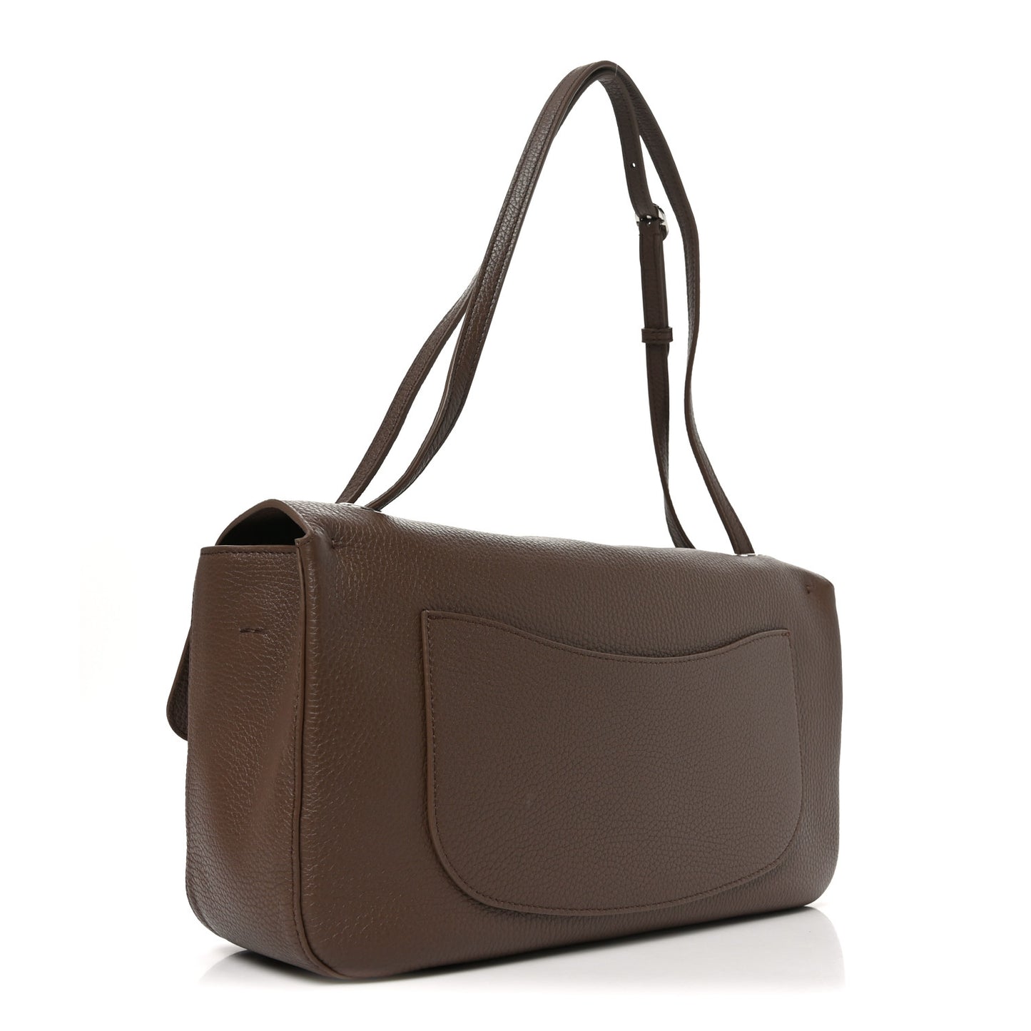 Grained Calfskin Small Souplissimo Maxi Flap Light Brown