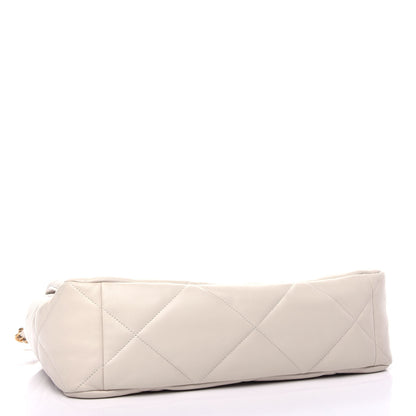 Chanel Lambskin Quilted Maxi Chanel 19 Flap Ivory 4 of 12