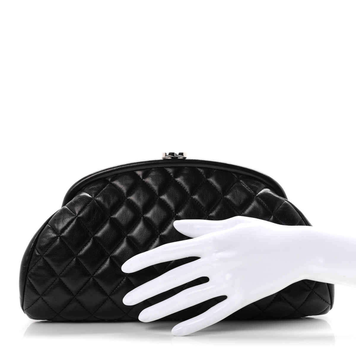 Lambskin Quilted Timeless Clutch Black