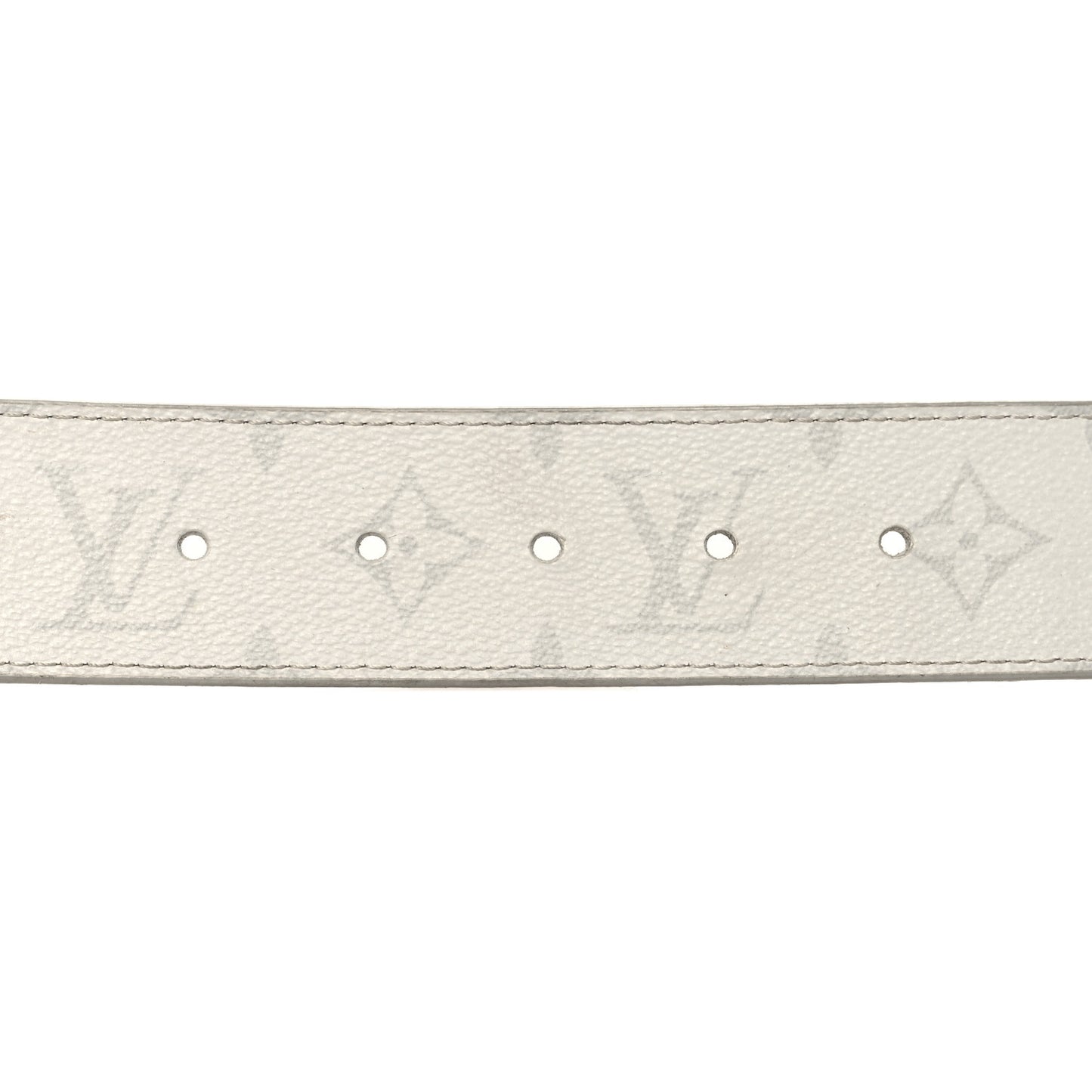 Taiga Monogram 40mm LV Initiales Belt 95 38 White