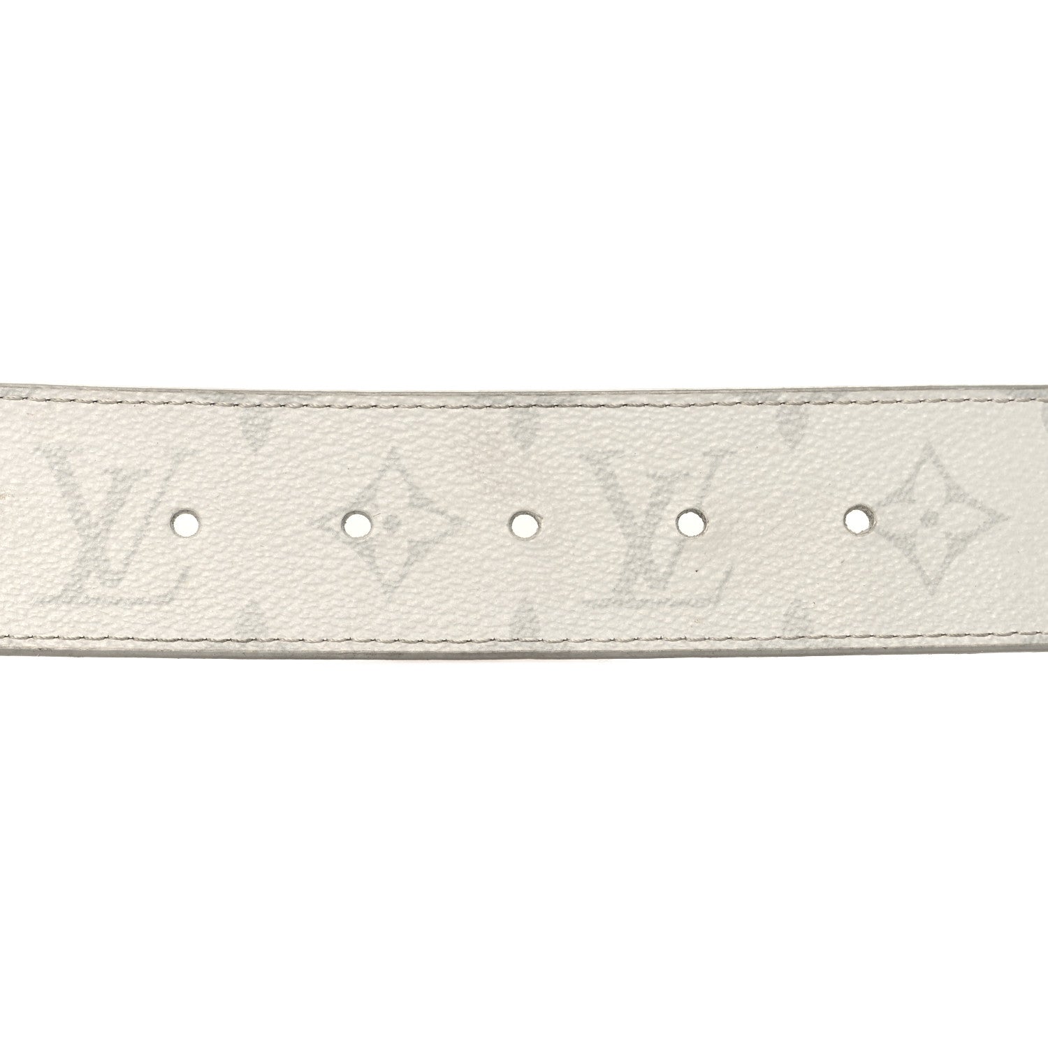 Louis Vuitton Taiga Monogram 40mm LV Initiales Belt 95 38 White 3 of 5