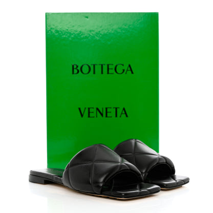 Bottega Veneta Nappa Quilted Rubber Lido Flat Sandals 39 Black 8 of 8