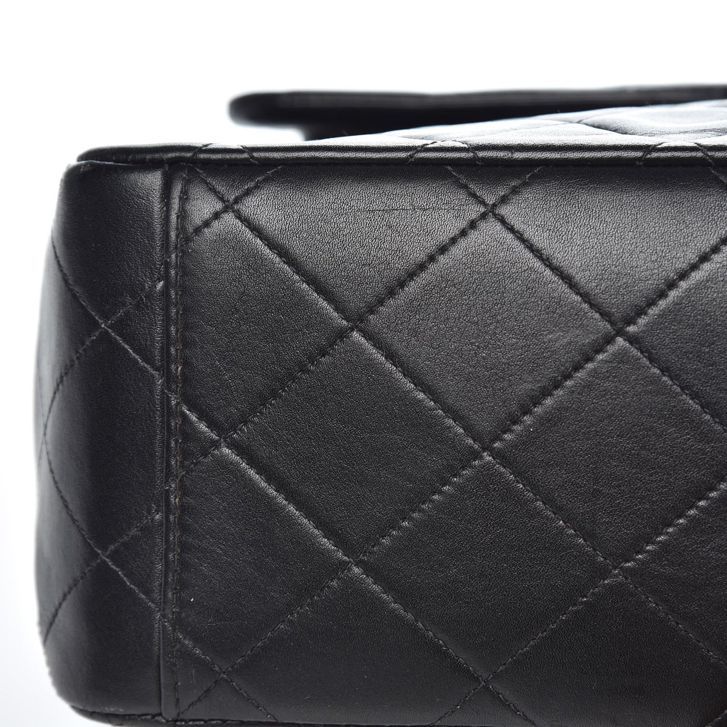Lambskin Quilted XL Jumbo Single Flap Black