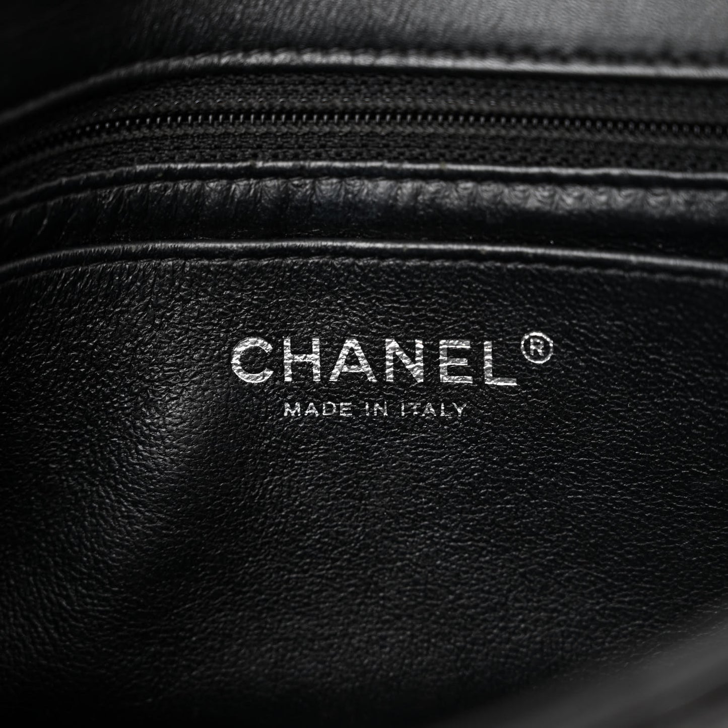 Patent Calfskin Quilted Mini Rectangular Flap Black