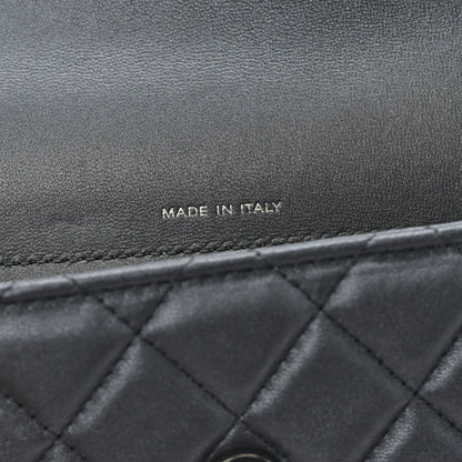 Chanel Lambskin Quilted Flap Phone Holder With Chain So Black 8 of 12