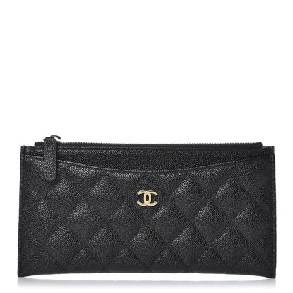 Chanel Caviar Quilted Classic Zip Pouch Black 1 of 9