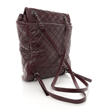 Chanel Glazed Calfskin Quilted Large Salzburg Backpack Burgundy 3 of 14