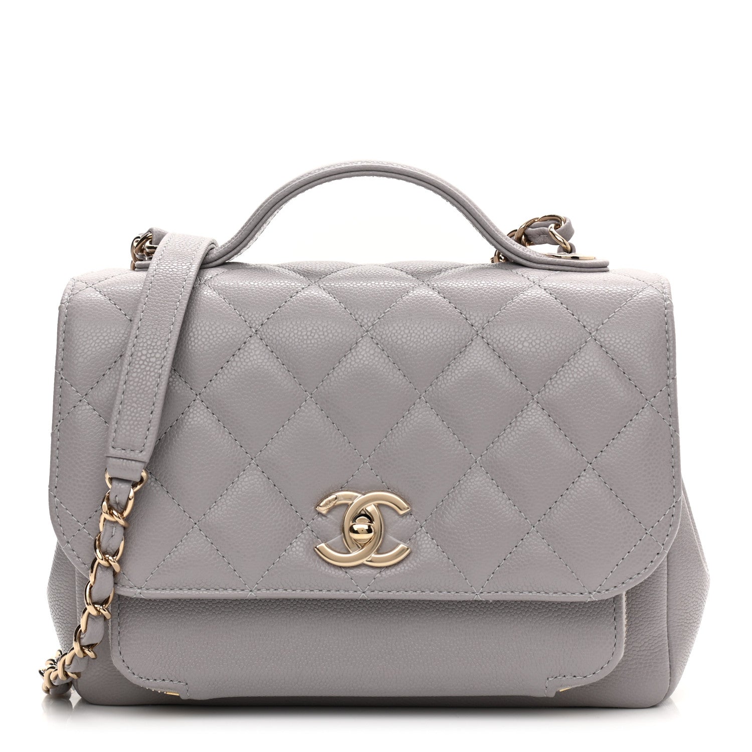 Chanel Caviar Quilted Medium Business Affinity Flap Grey 1 of 10