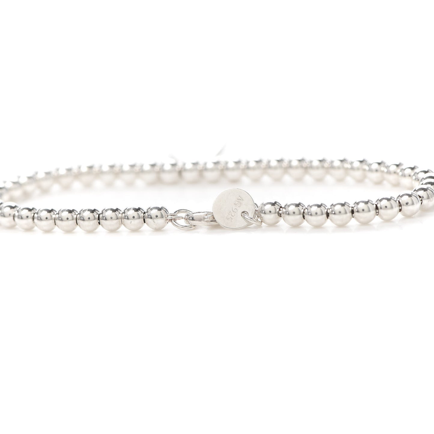Sterling Silver 4mm Bow Bead Bracelet