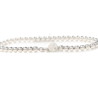 Tiffany Sterling Silver 4mm Bow Bead Bracelet 6 of 7