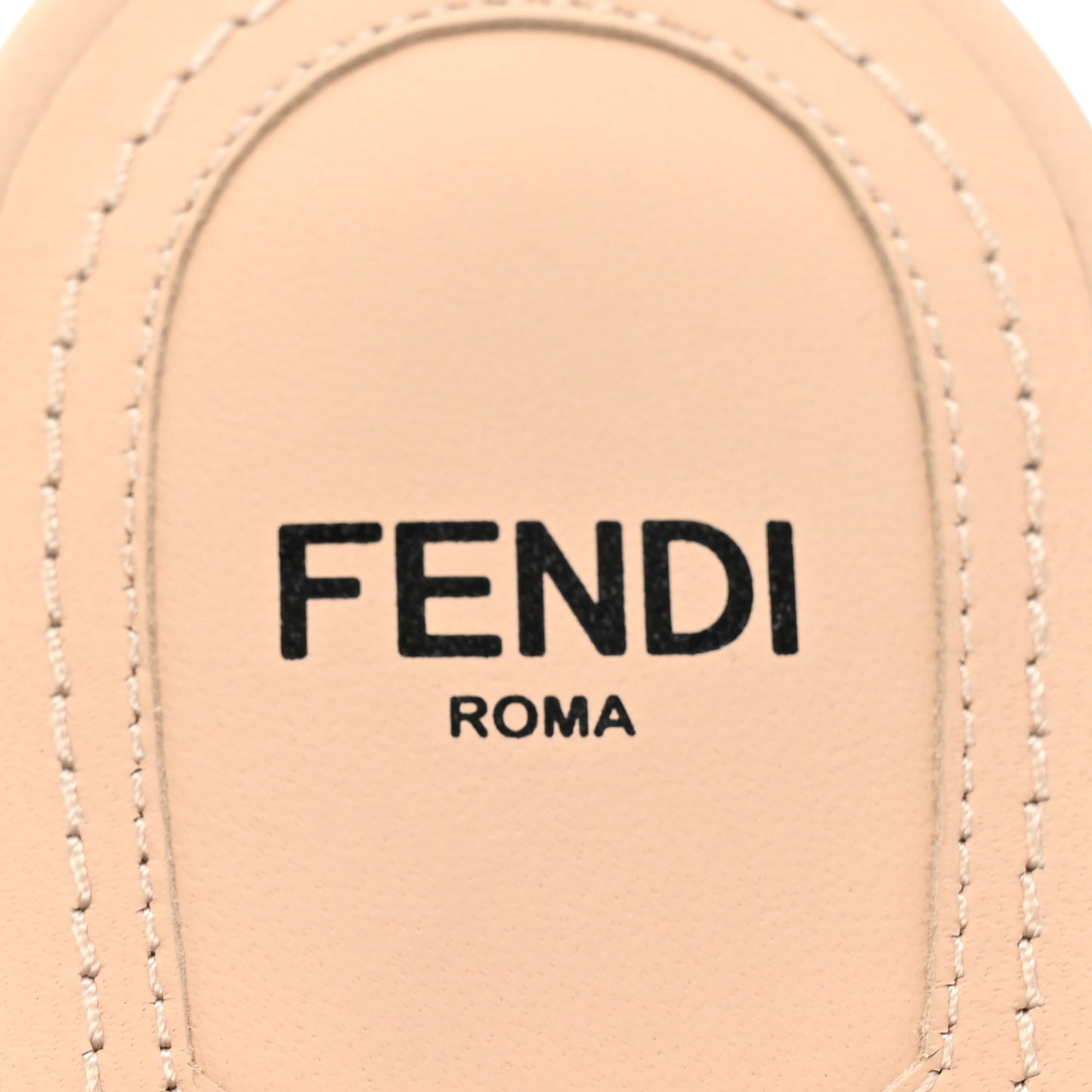 Calfskin Fendi First 95mm Slide Sandals 39.5 Poudre
