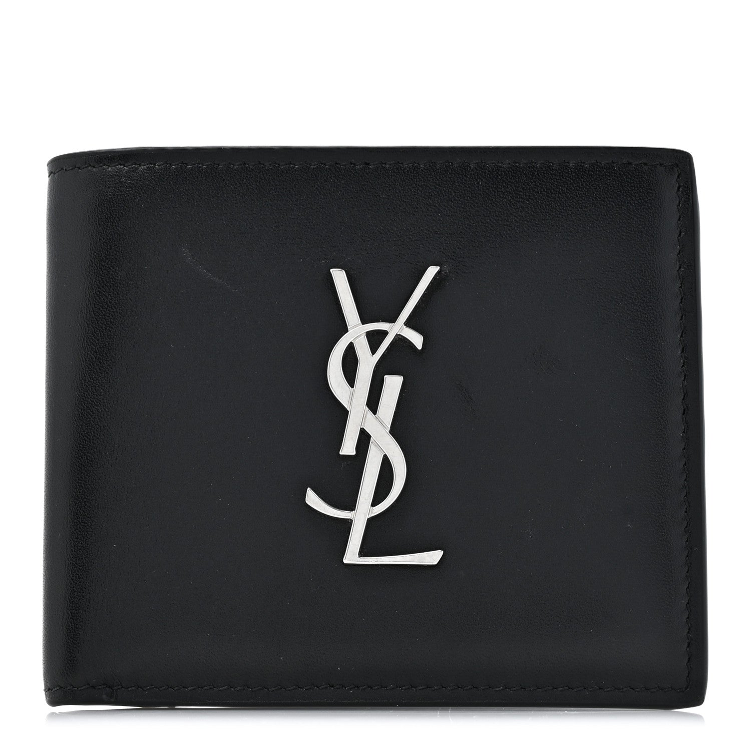 Saint Laurent Smooth Calfskin Monogram East West Wallet Black 1 of 12