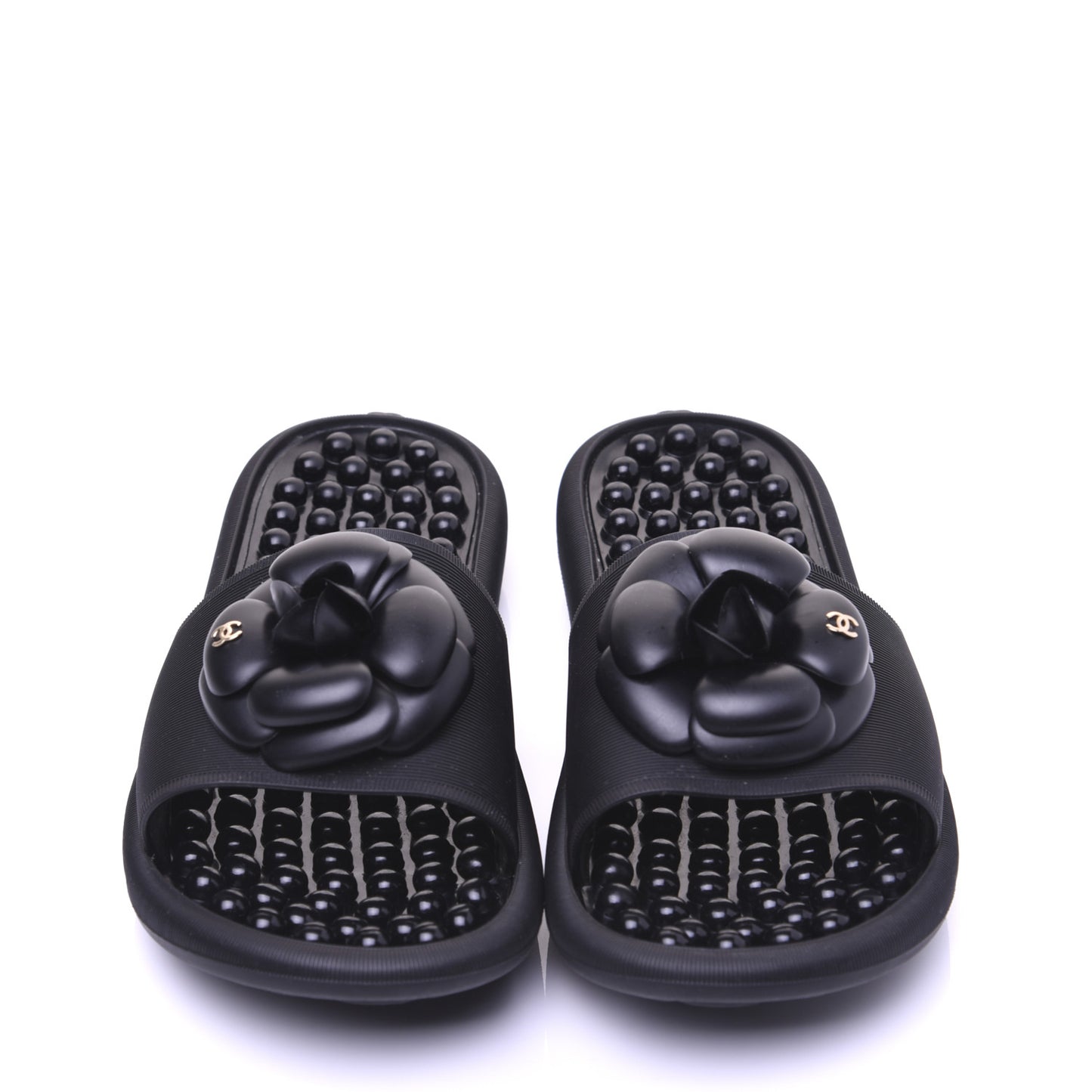 Thermoplastic PVC Camellia Mule Sandals 40 Black