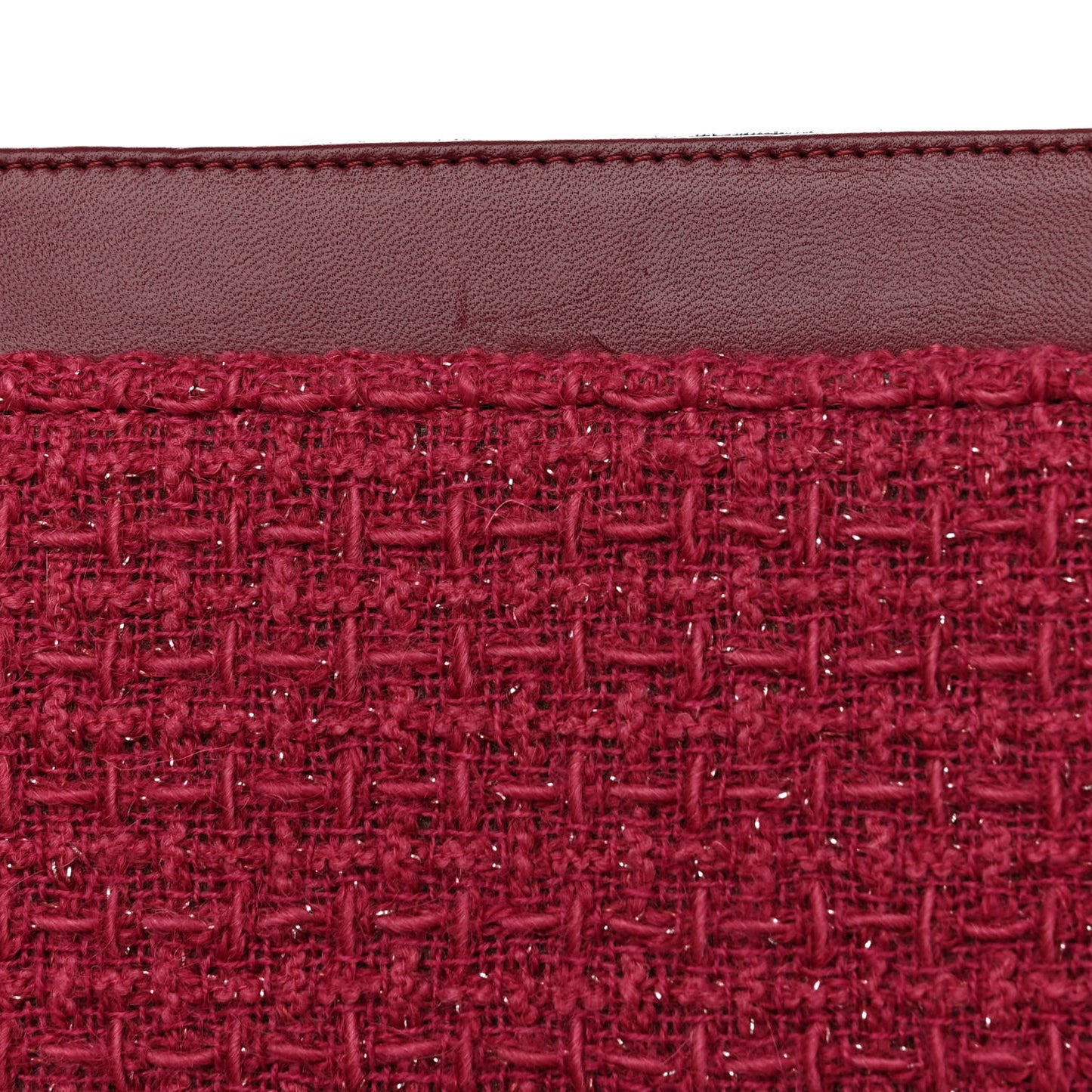 Tweed Chain Around Tablet Holder Crossbody Pink