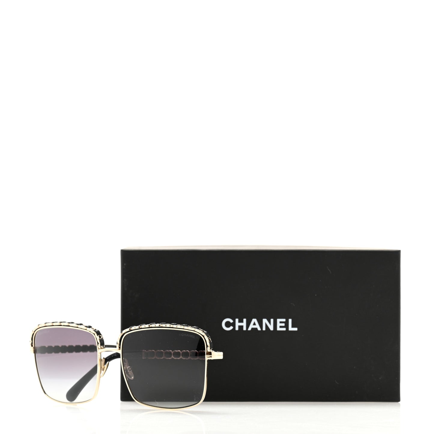 Metal Square Chain Sunglasses 71369 Grey