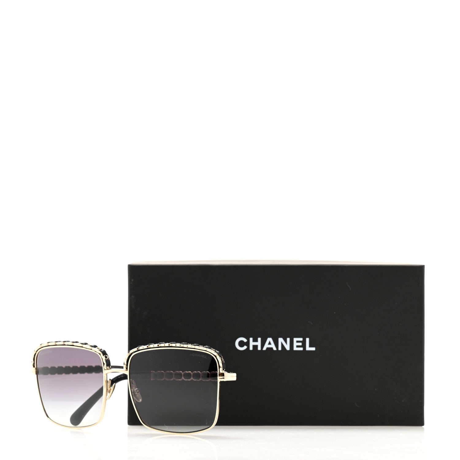 Chanel Metal Square Chain Sunglasses 71369 Grey 8 of 8