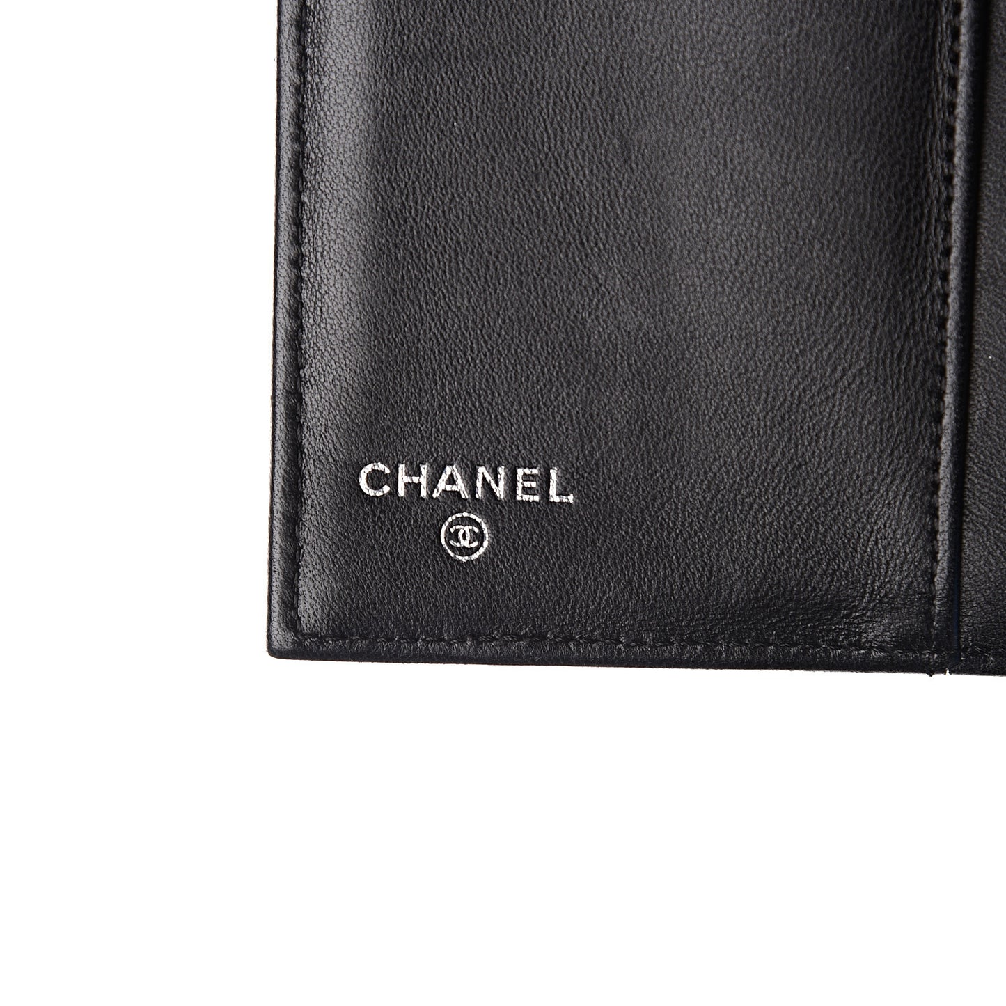 Lambskin Quilted Large Flap Wallet Black