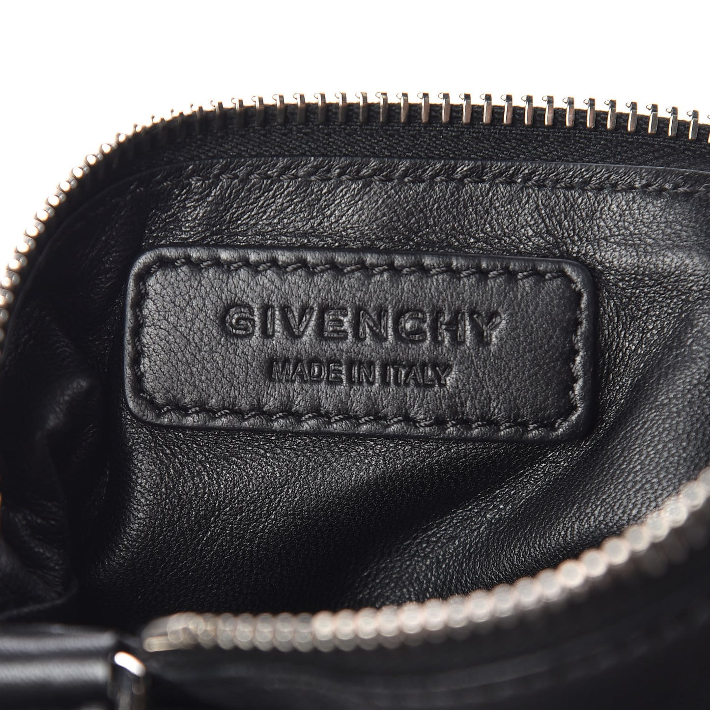 Lambskin Studded Triangle Wristlet Black
