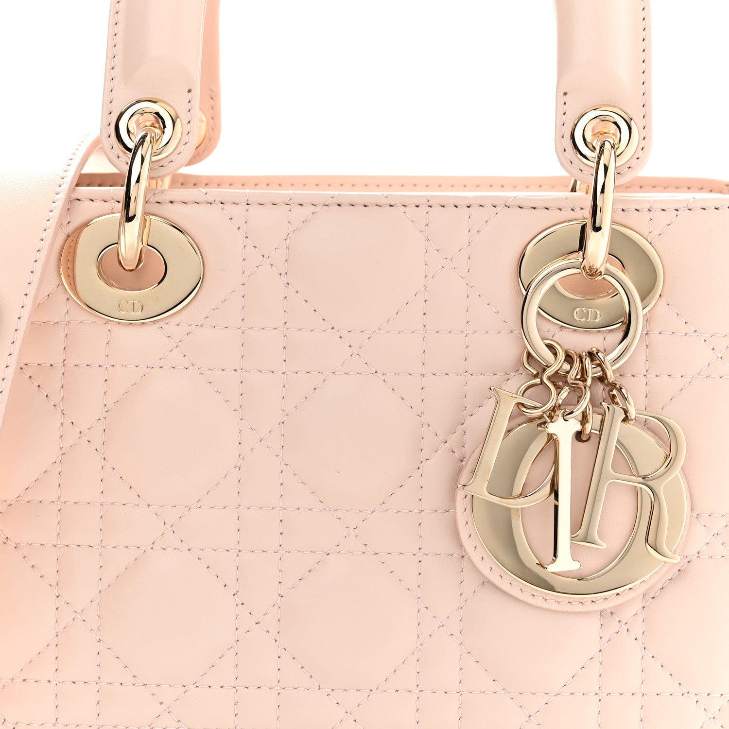 Christian Dior Lambskin Cannage Small Lucky Badges My Lady Dior Pink 7 of 10