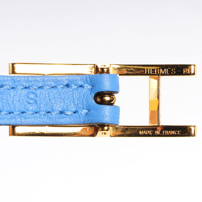 Hermes Swift 3MM Hapi Triple Tour Wrap Bracelet S Bleu Paradis 6 of 7