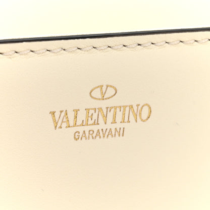 Valentino Garavani Calfskin Floral Embellished Monochrome Vlogo Loco Shoulder Bag White 6 of 12