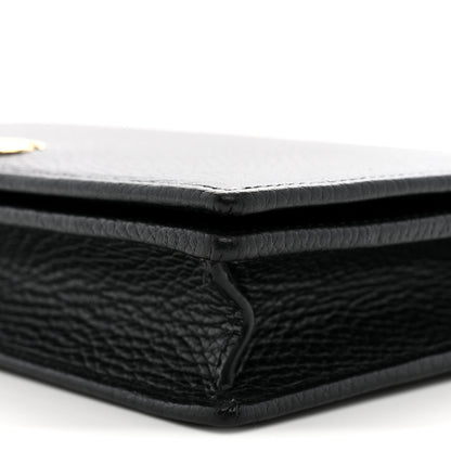 Gucci Calfskin Mini GG Marmont Chain Wallet Black 9 of 9