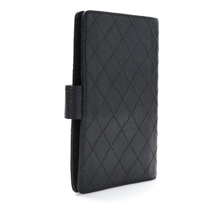 Chanel Caviar Diamond Embossed Agenda Cover Black 3 of 9