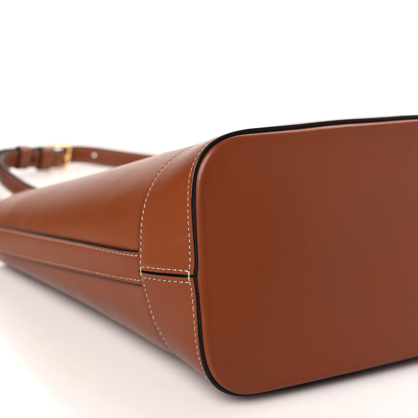 Smooth Calfskin Small Cuir Triomphe Bucket Bag Tan