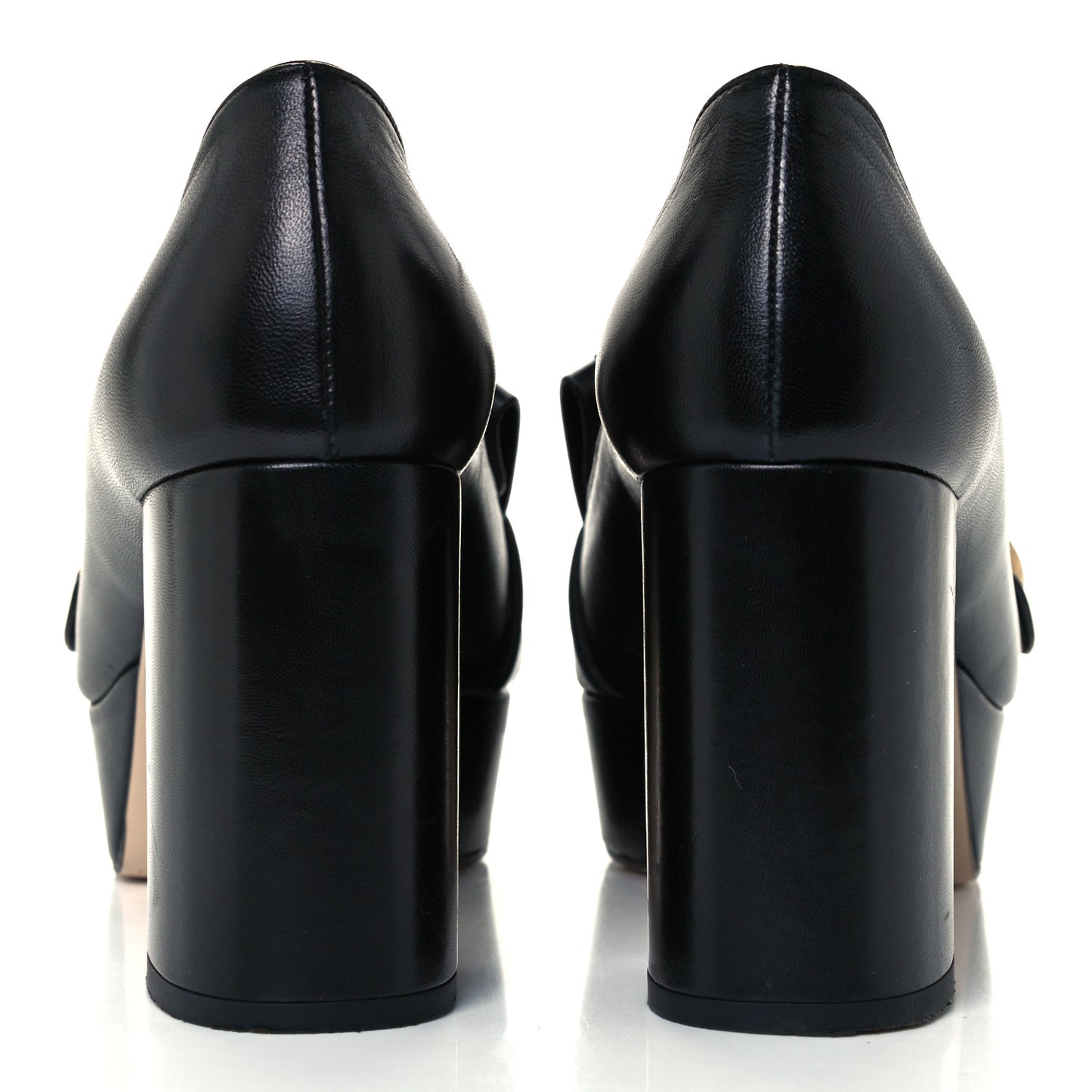 Malaga Kid GG Marmont Fringe Platform Loafer Pumps 39.5 Black