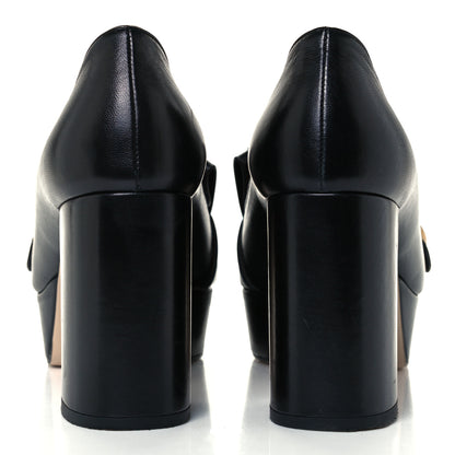 Gucci Malaga Kid GG Marmont Fringe Platform Loafer Pumps 39.5 Black 6 of 11