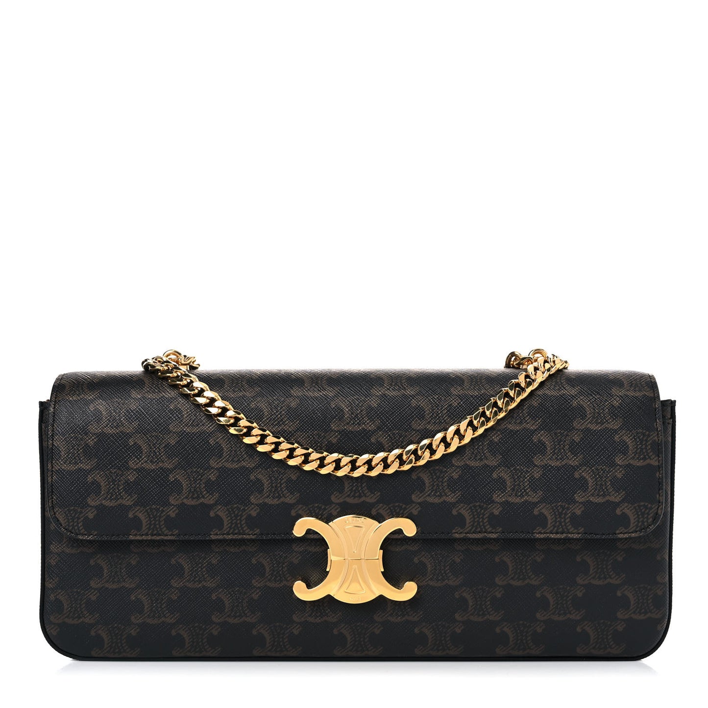 Triomphe Canvas Chain Bag Tan