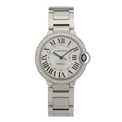 Cartier Stainless Steel Diamond Bezel 36mm Ballon Bleu De Cartier Automatic Watch 1 of 5