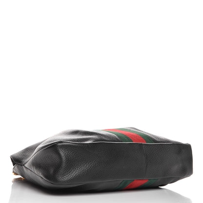 Gucci Calfskin Web Metal Bamboo Tote Black 4 of 9