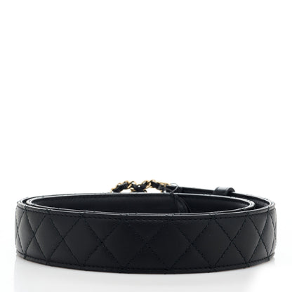 Chanel Calfskin Quilted CC Chain Belt 85 34 Black 3 of 8