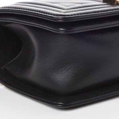 Chanel Calfskin Chevron Quilted Small Boy Flap Black 8 of 10