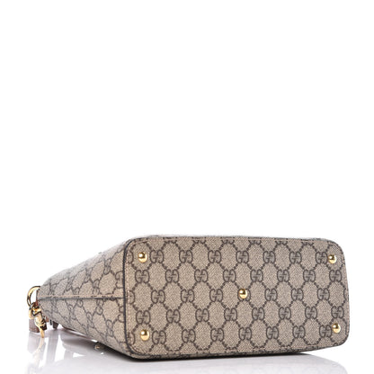 Gucci GG Supreme Monogram Mini Zip Top Tote Beige Tuscany 4 of 9