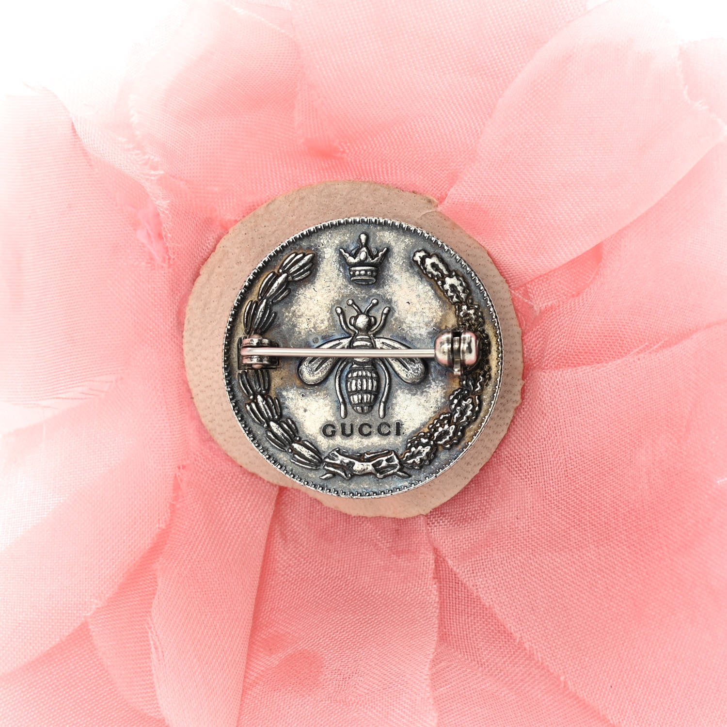 Gucci Fabric Flower Brooch Pink 4 of 4