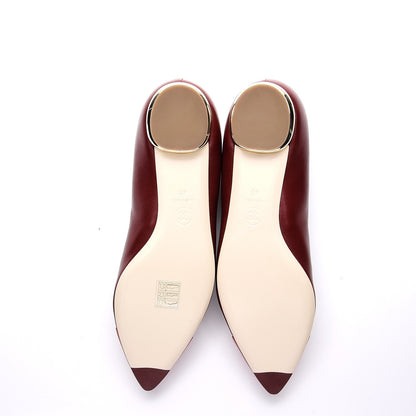 Chanel Lambskin Cap Toe Flats 40 Red 5 of 13