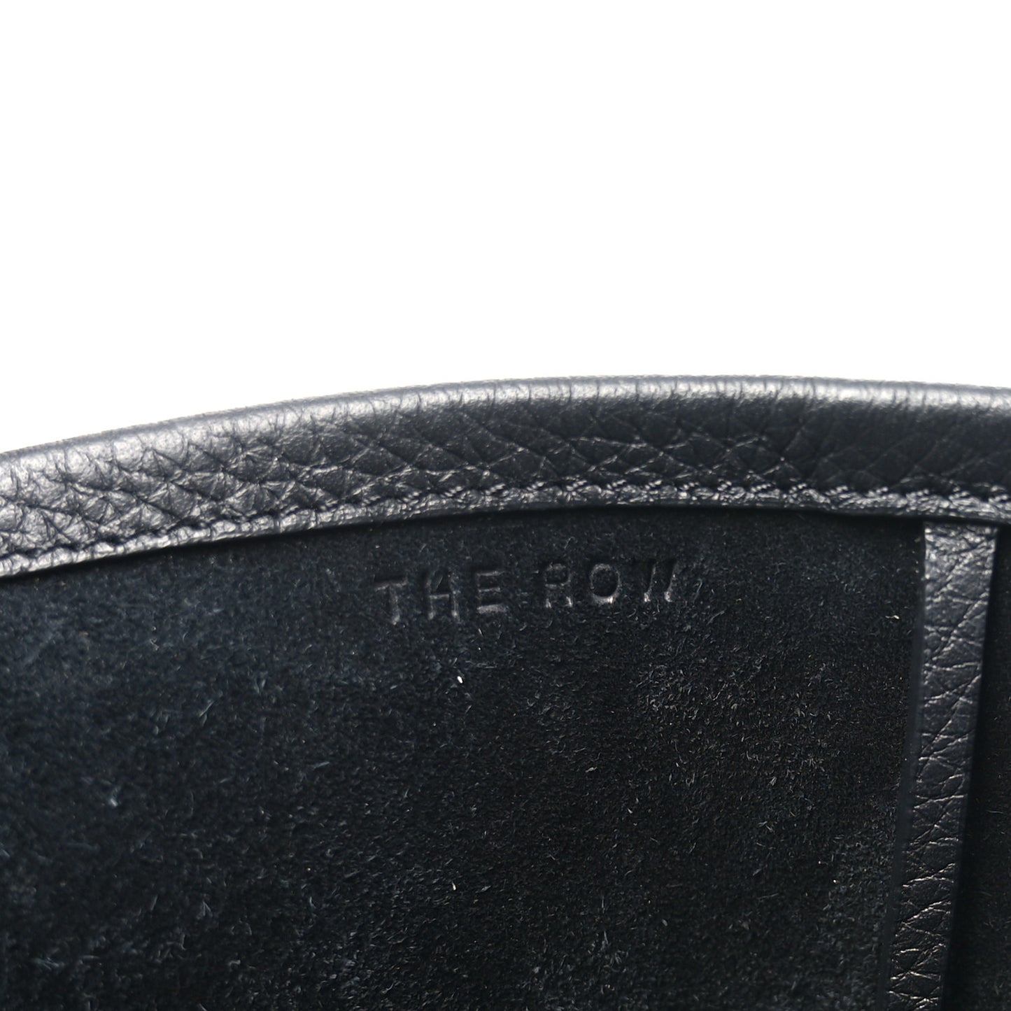 Grained Calfskin Medium N/S Hook Tote Black