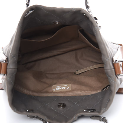 Chanel Calfskin Country Chic Stitched Hobo Grey 5 of 18